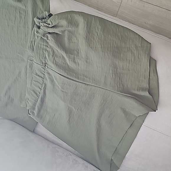 Olive Green Two-piece Set Highwaister Shorts and Top XL - Picture 8 of 8